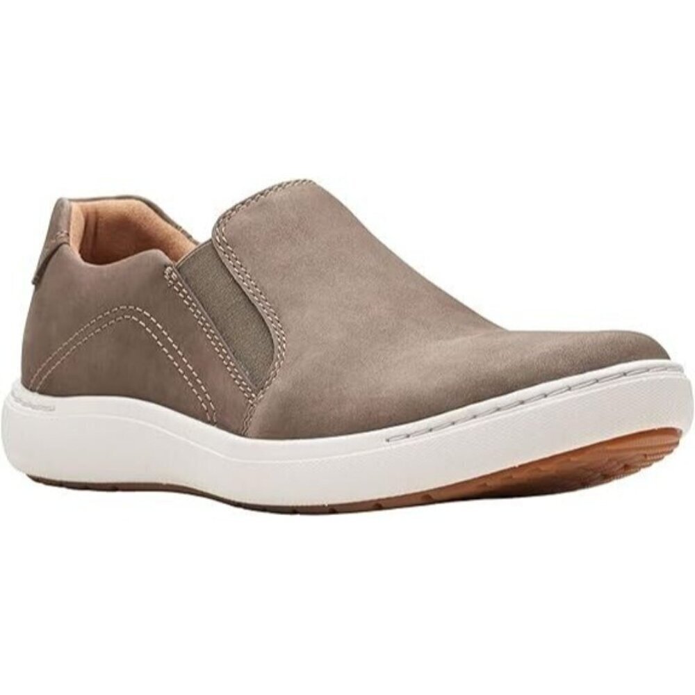 Clarks Women's‎ Nalle Stride Sneaker Taupe Slip On Taupe Suede NEW 6 M